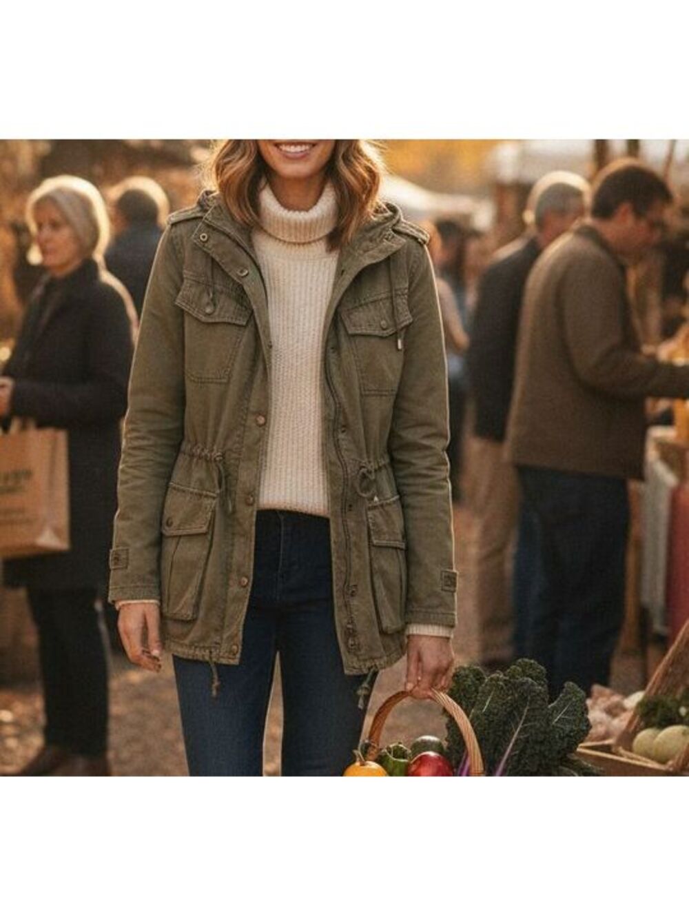 ARITZIA TALULA JACKET SKIES TROOPER MILITARY ANORAK UTILITY CARGO GREEN SIZE XXS